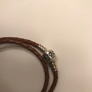 Pandora Jewelry - Pandora Brown Braided Double-Leather Bracelet Pandora Jewelry - Pandora Brown Braided Double-Leather Bracelet